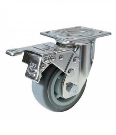 4" Roulette lourde multi-matériaux